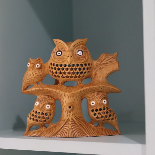 Wooden Family Owl