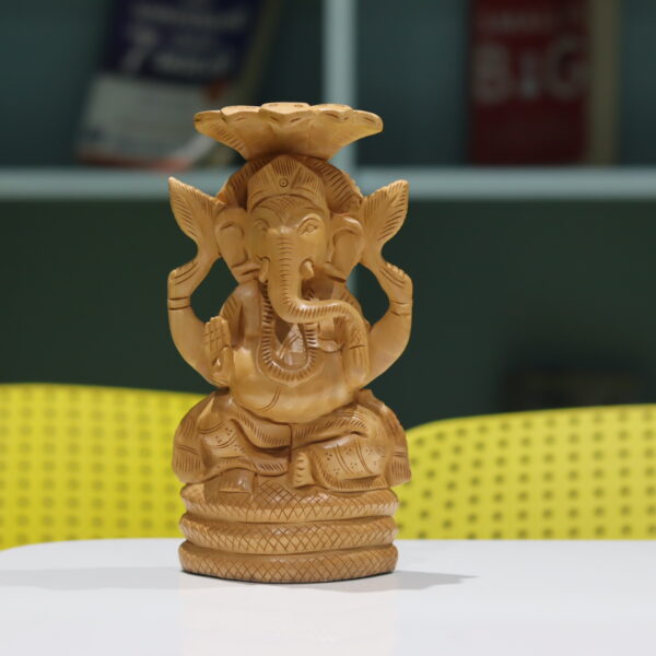 Wooden Cobra Ganesha