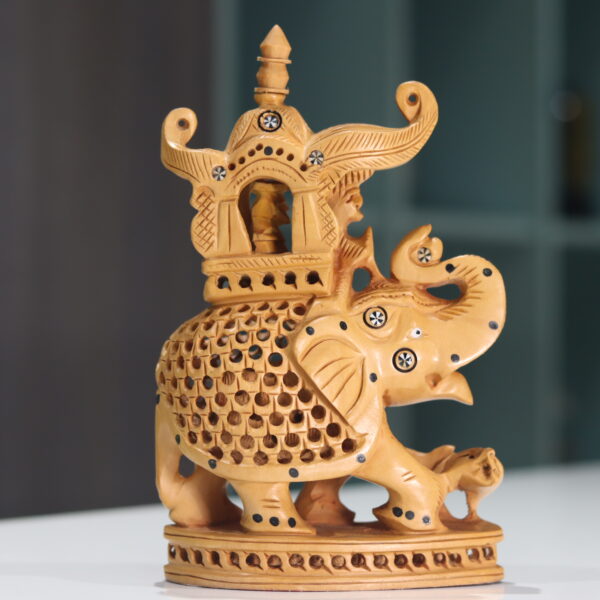 Wooden U/CUT Elephant Palki